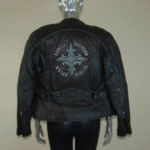 Harley Davidson Black Leather Jacket! Perfect condition! Like new!